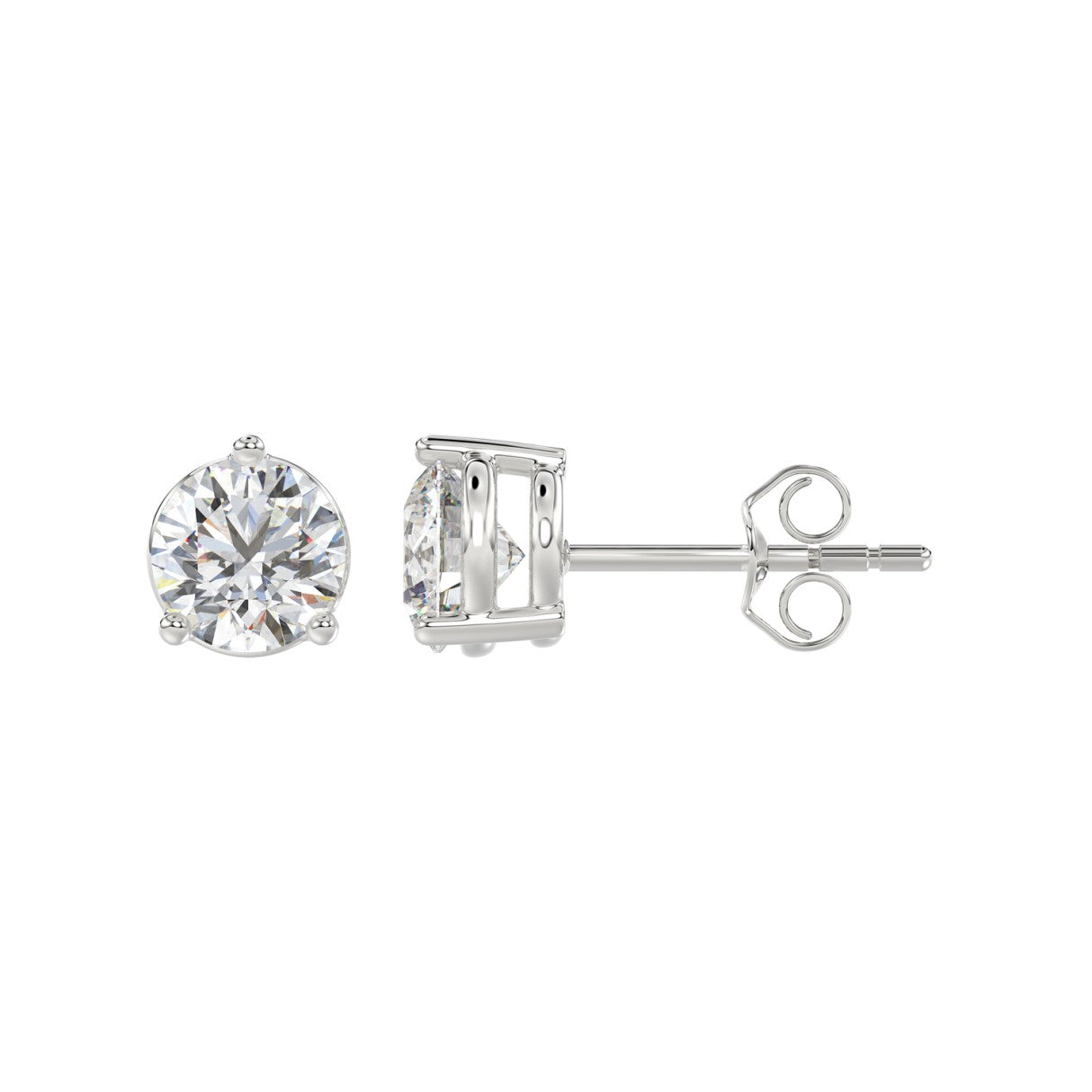 14K White Gold, flat view