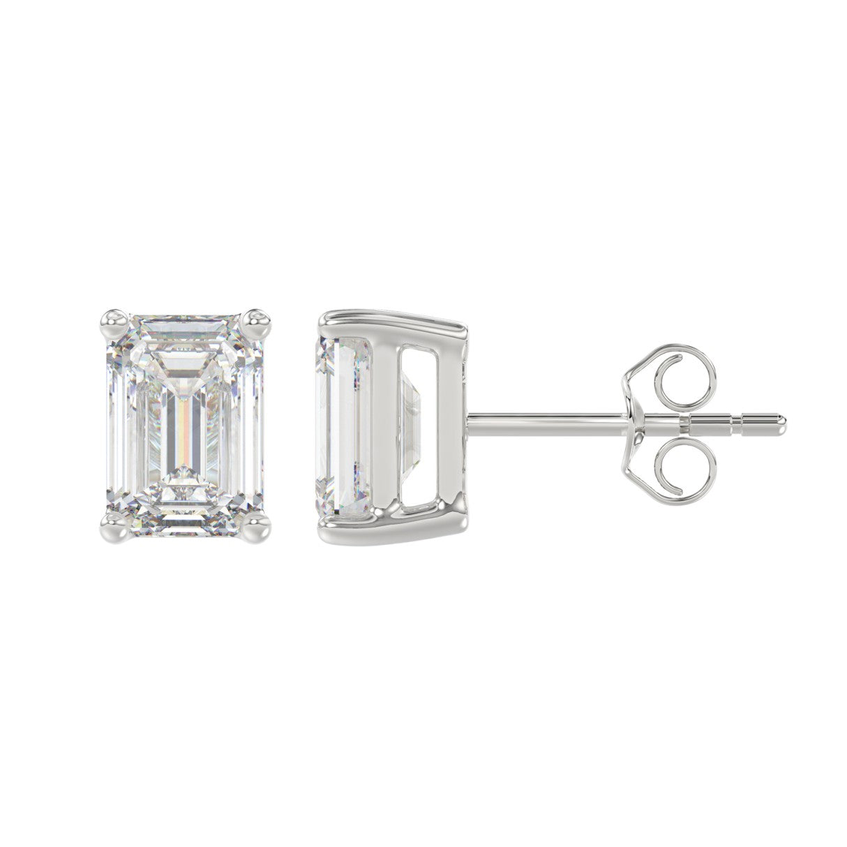 14K White Gold, flat view