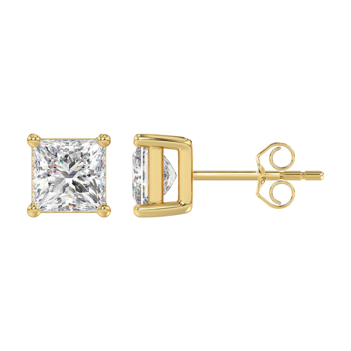 14K Yellow Gold, flat view