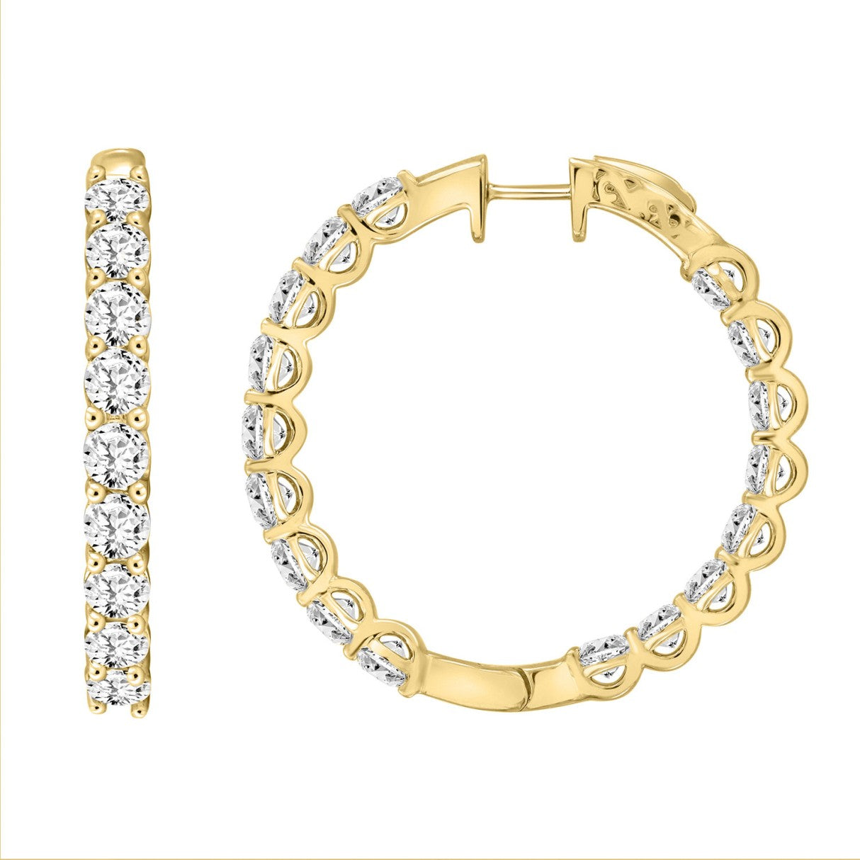 14K Yellow Gold, flat view