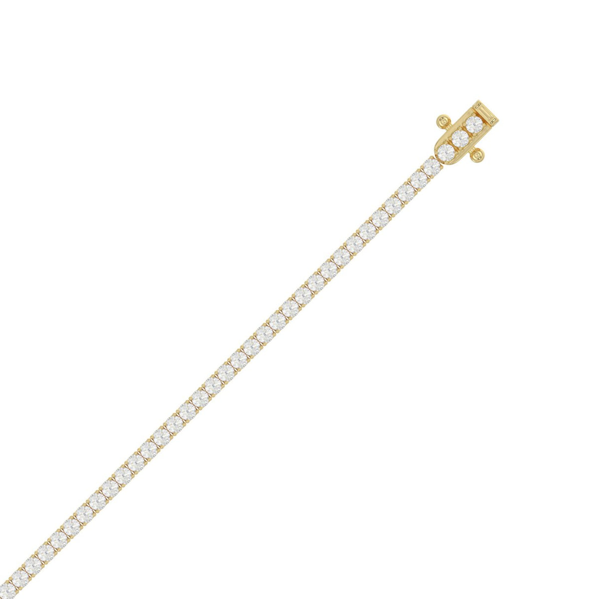 14K Yellow Gold, flat view