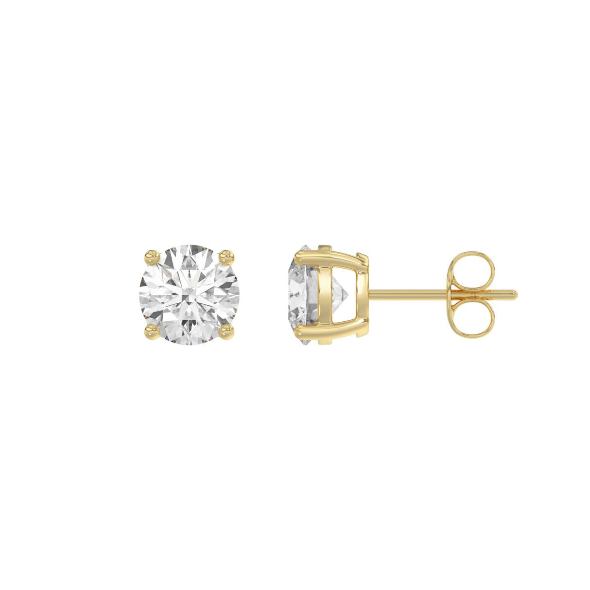 14K Yellow Gold, flat view