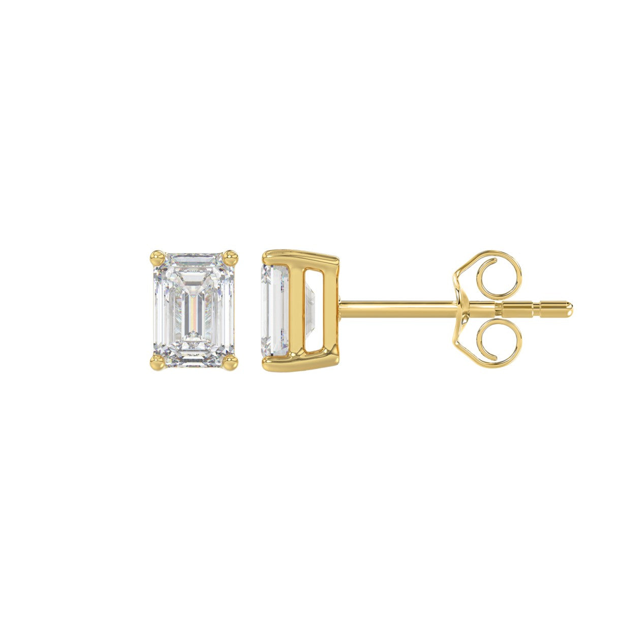 14K Yellow Gold, flat view