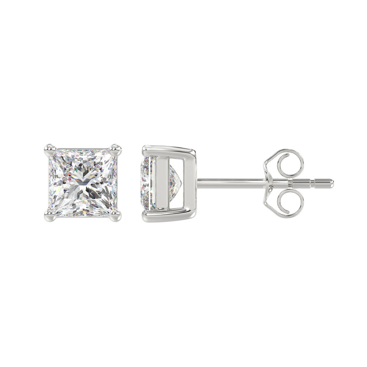 14K White Gold, flat view