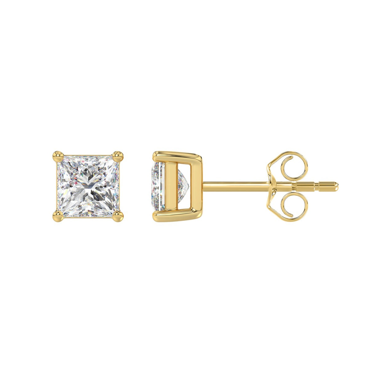 14K Yellow Gold, flat view