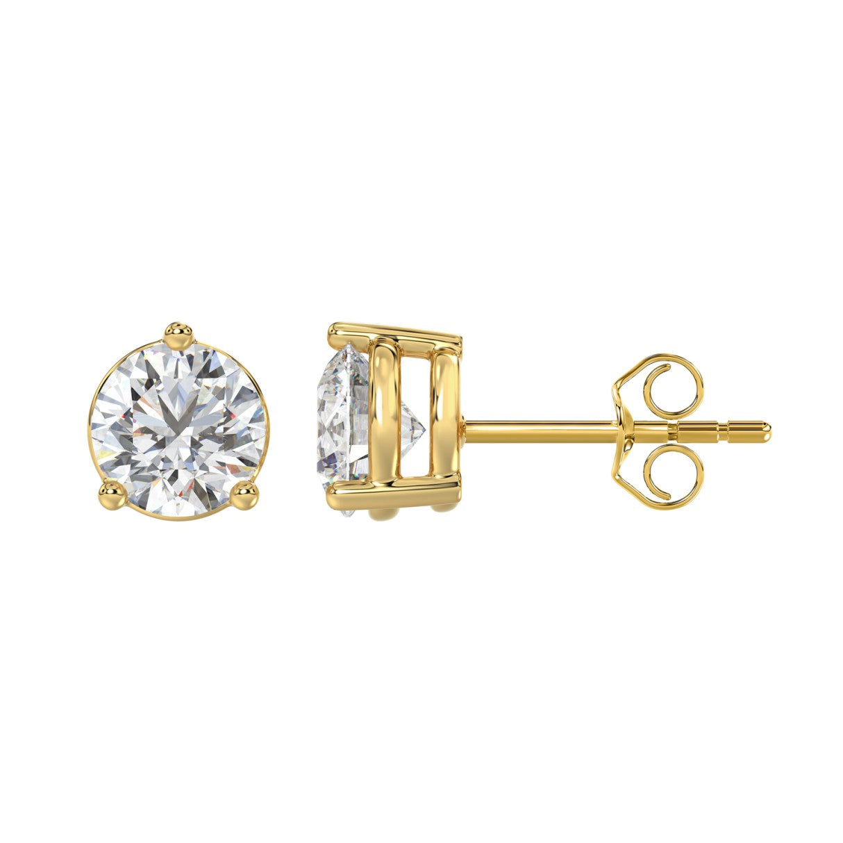 14K Yellow Gold, flat view