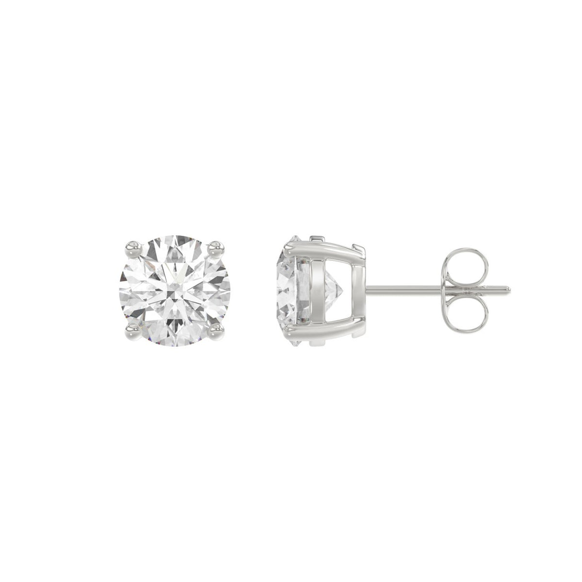 14K White Gold, flat view