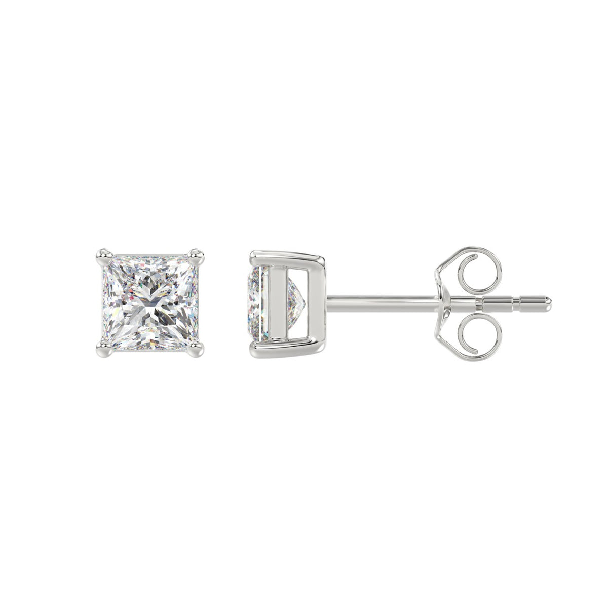 14K White Gold, flat view