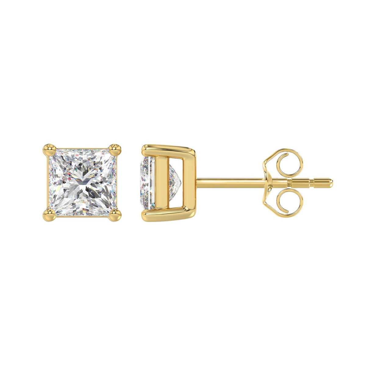 14K Yellow Gold, flat view