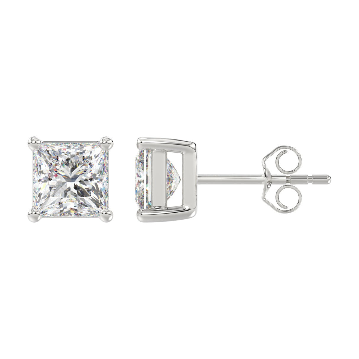 14K White Gold, flat view