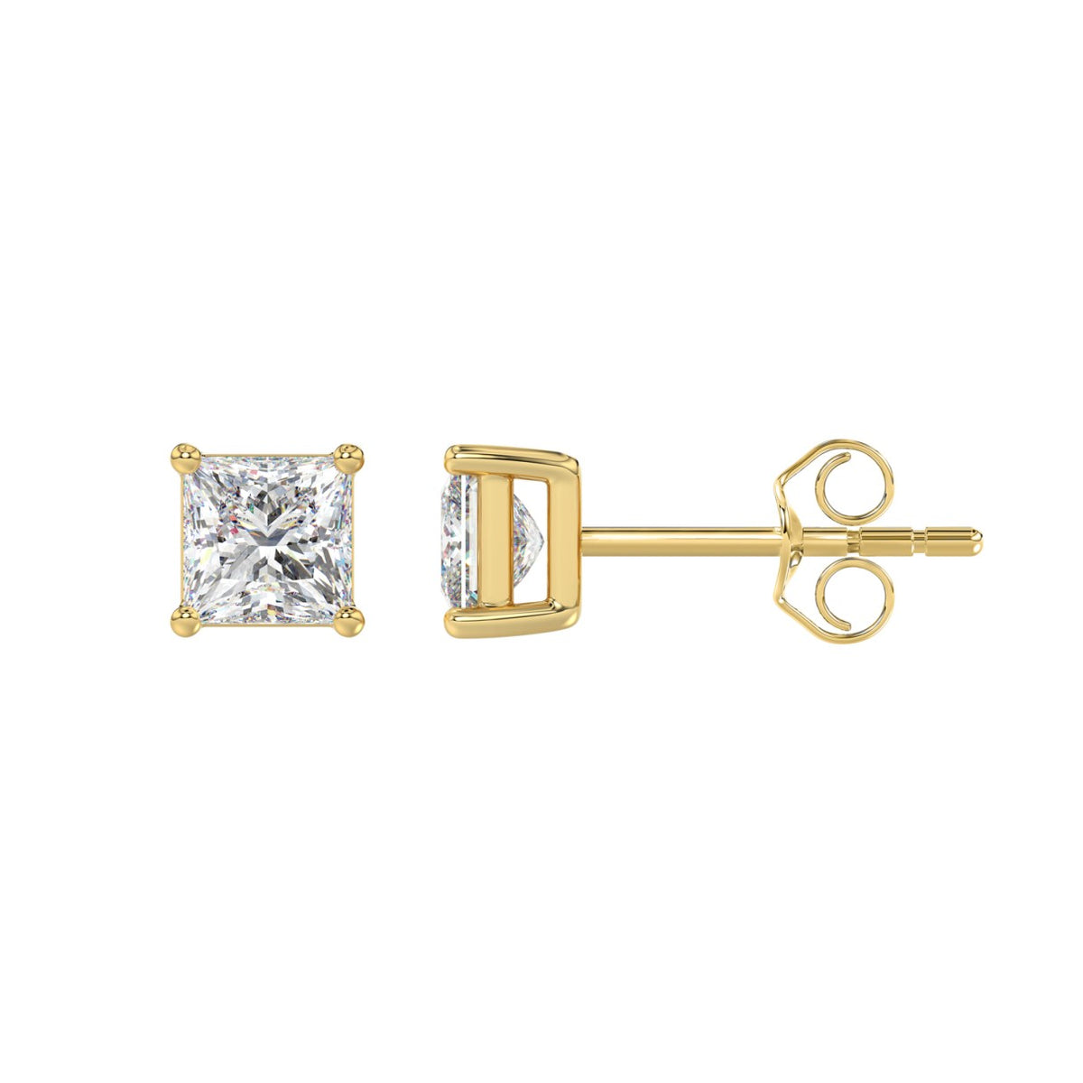 14K Yellow Gold, flat view