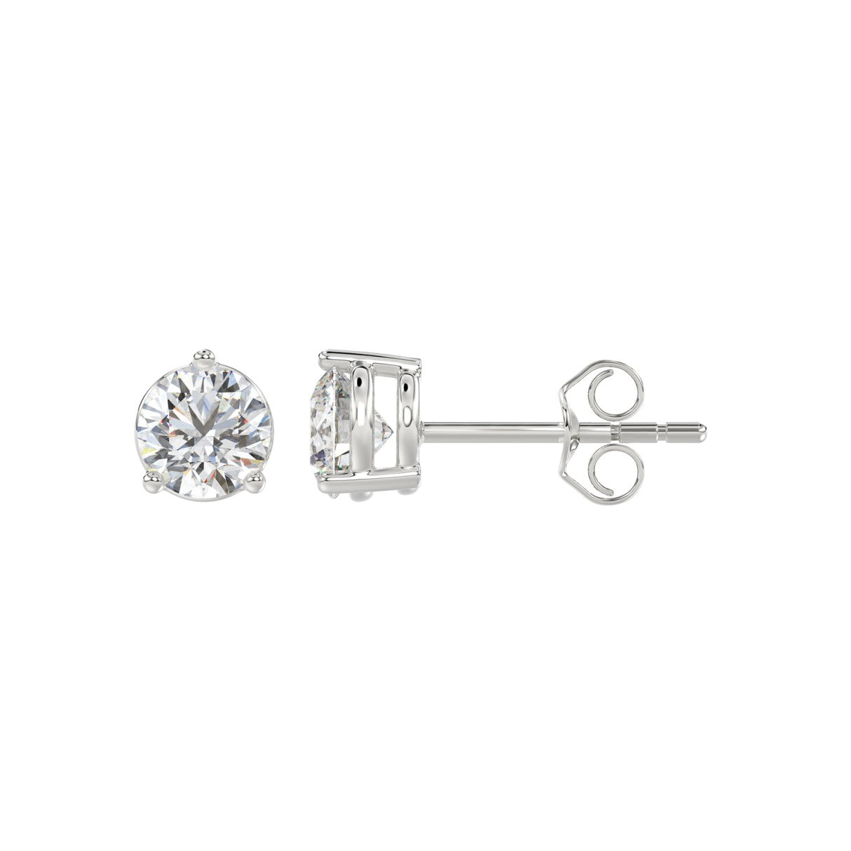 14K White Gold, flat view