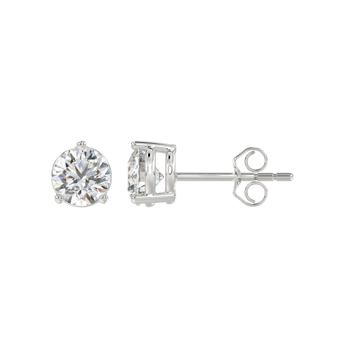 14K White Gold, flat view