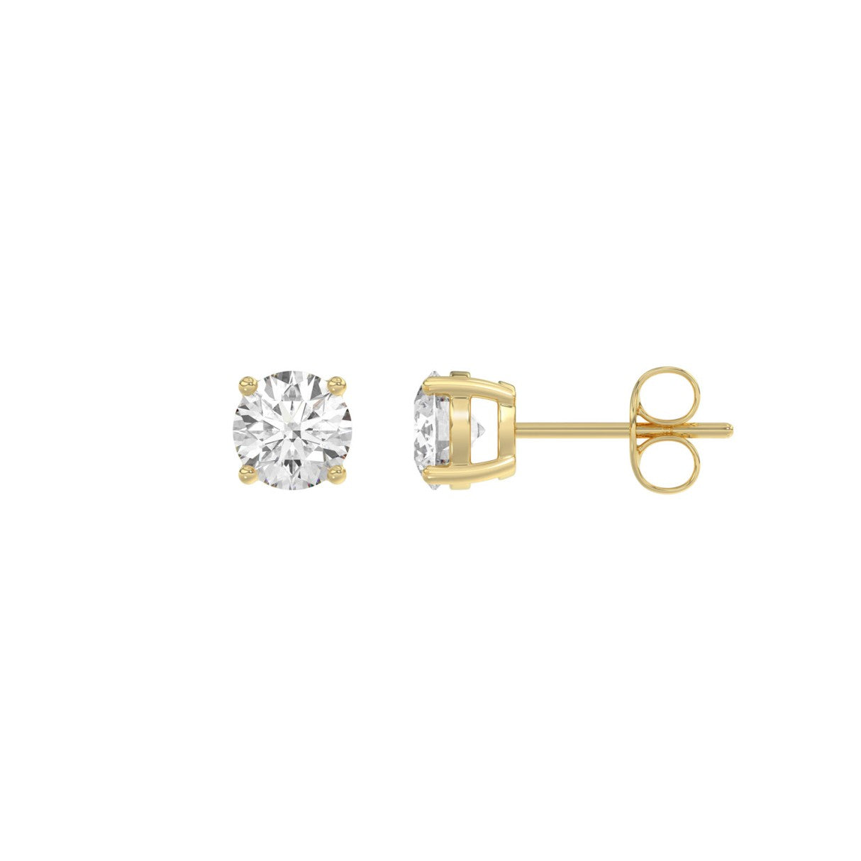 14K Yellow Gold, flat view