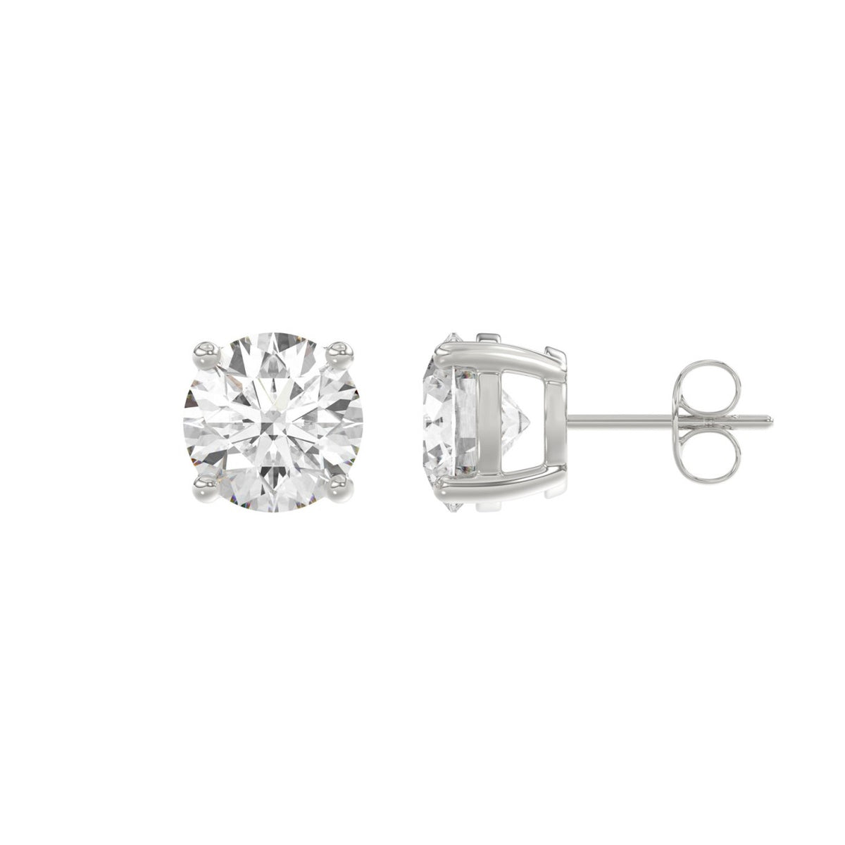 14K White Gold, flat view