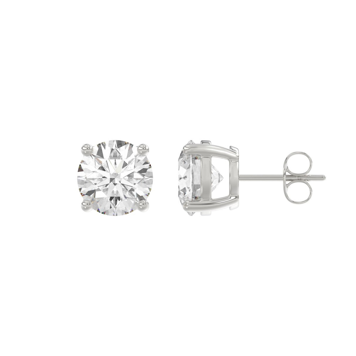 14K White Gold, flat view