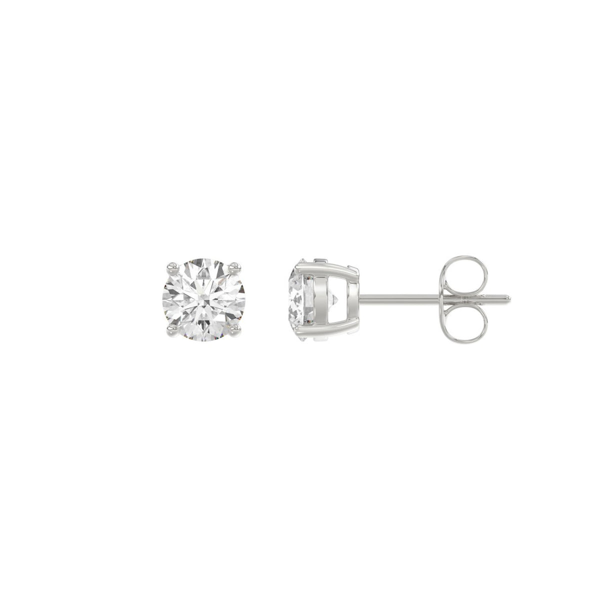 14K White Gold, flat view