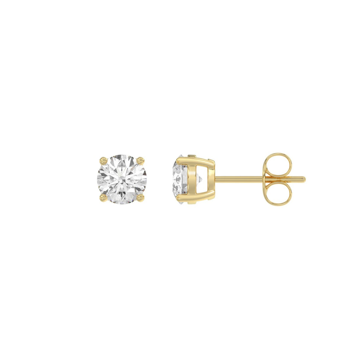 14K Yellow Gold, flat view