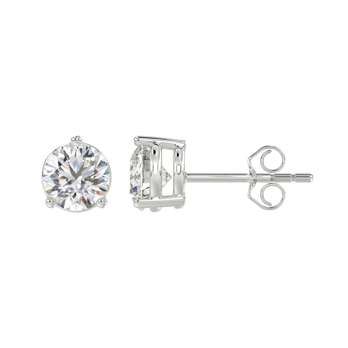14K White Gold, flat view