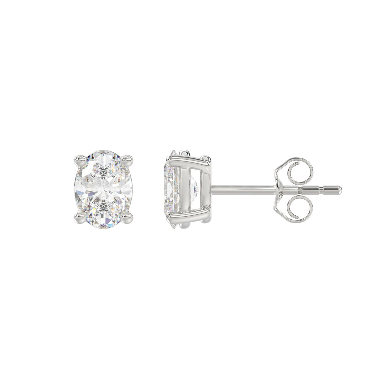 14K White Gold, flat view