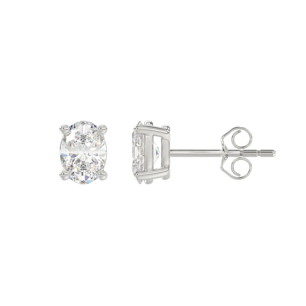 14K White Gold, flat view