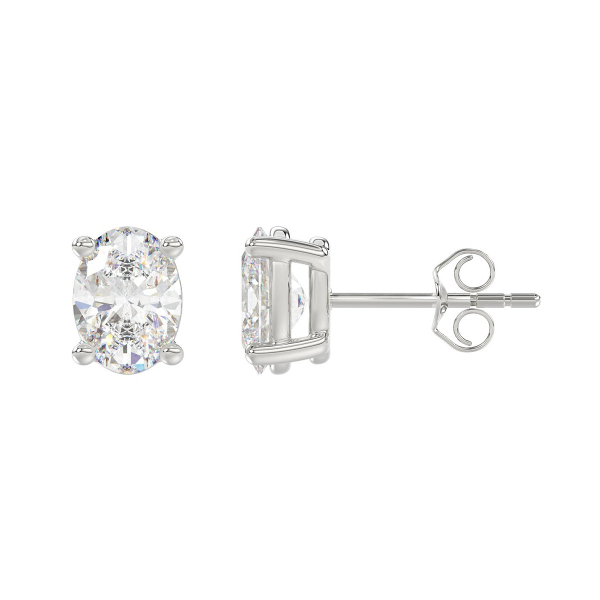 14K White Gold, flat view