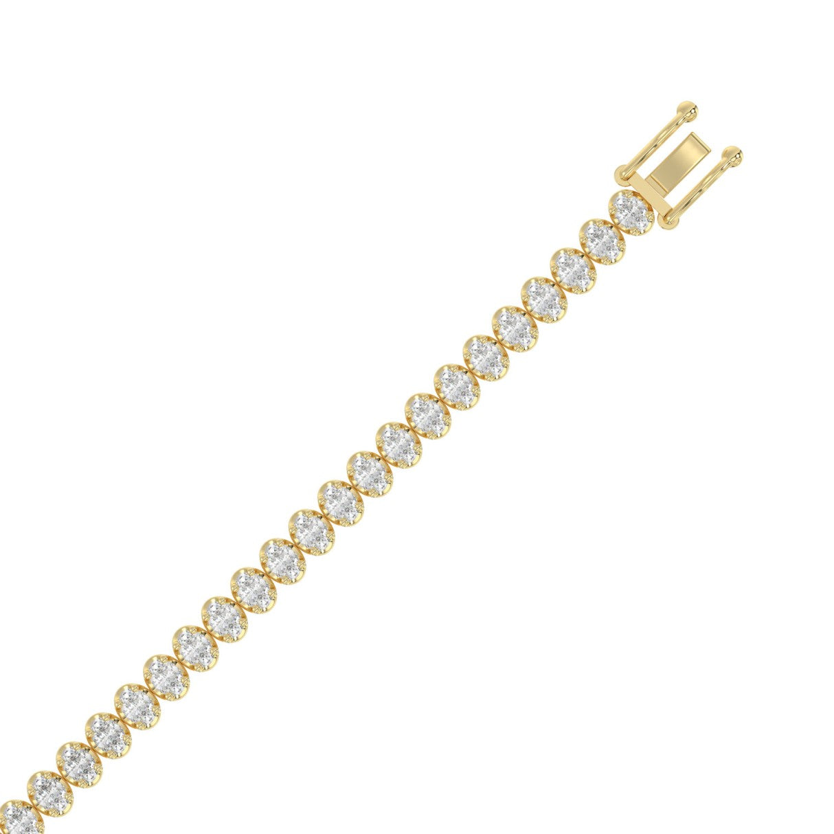 14K Yellow Gold, flat view