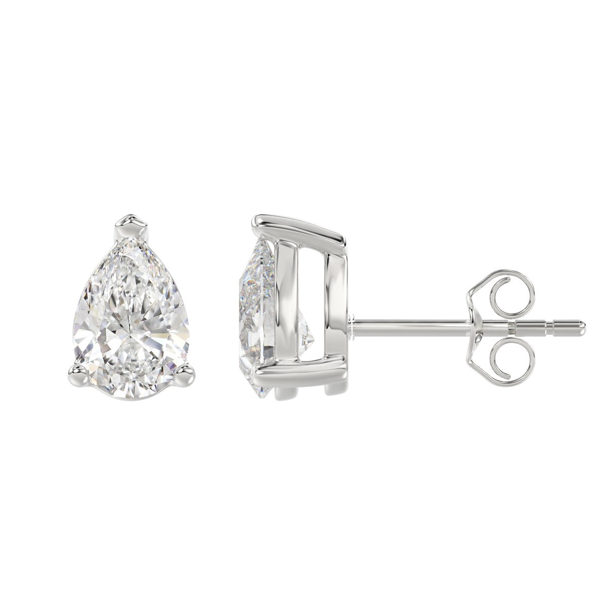 14K White Gold, flat view