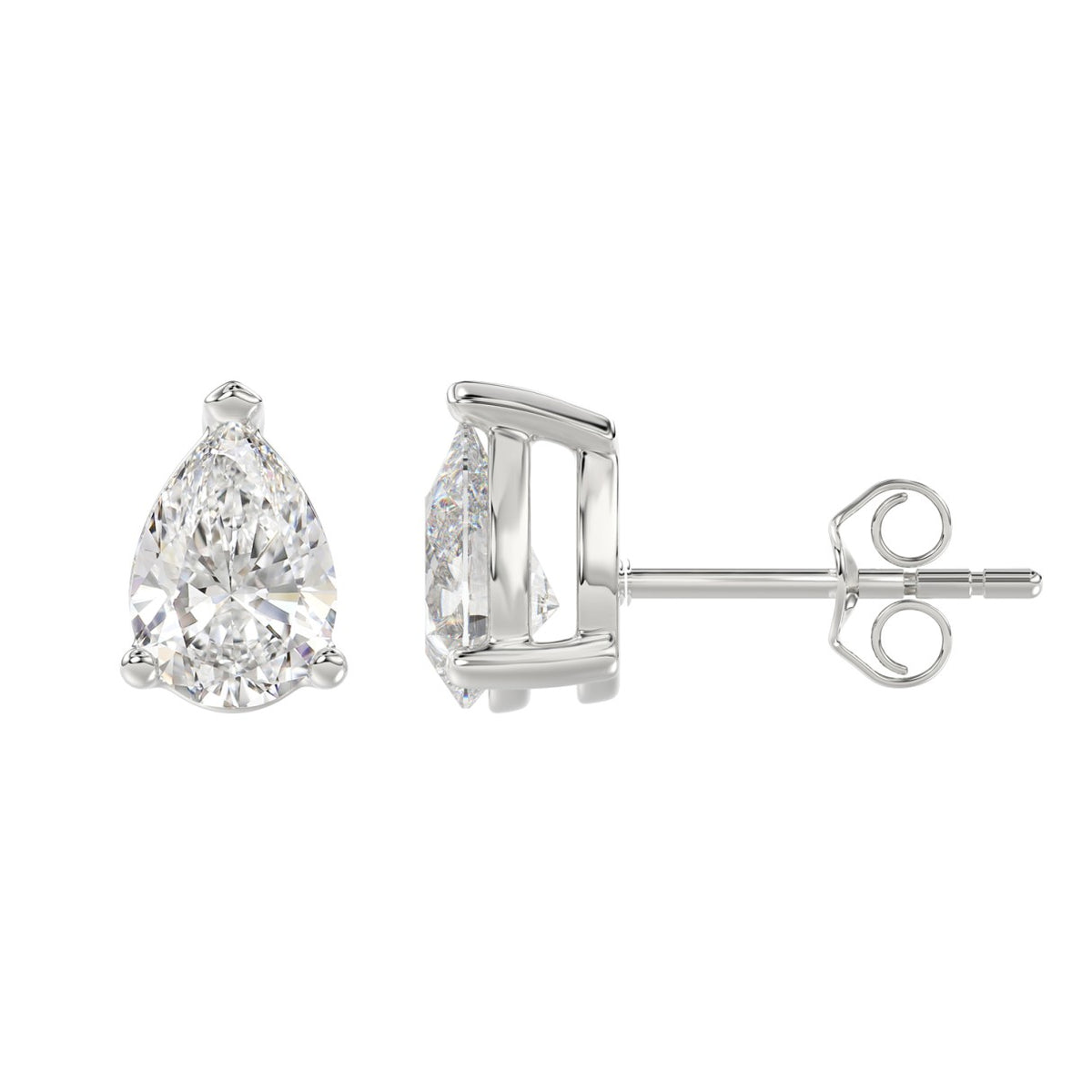 14K White Gold, flat view