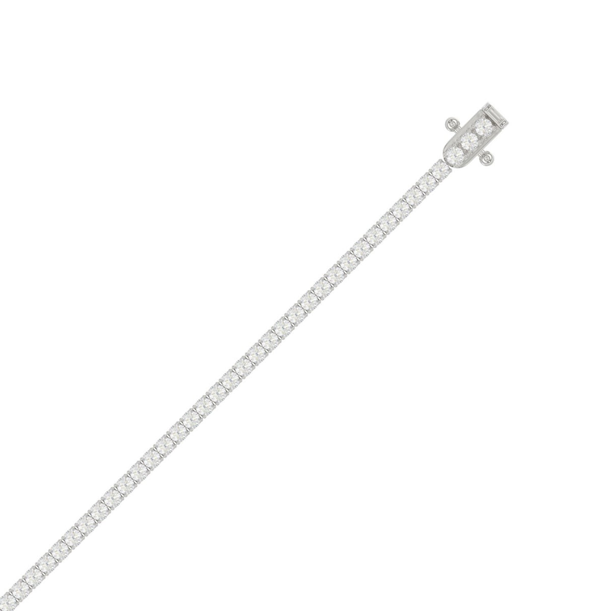 14K White Gold, flat view