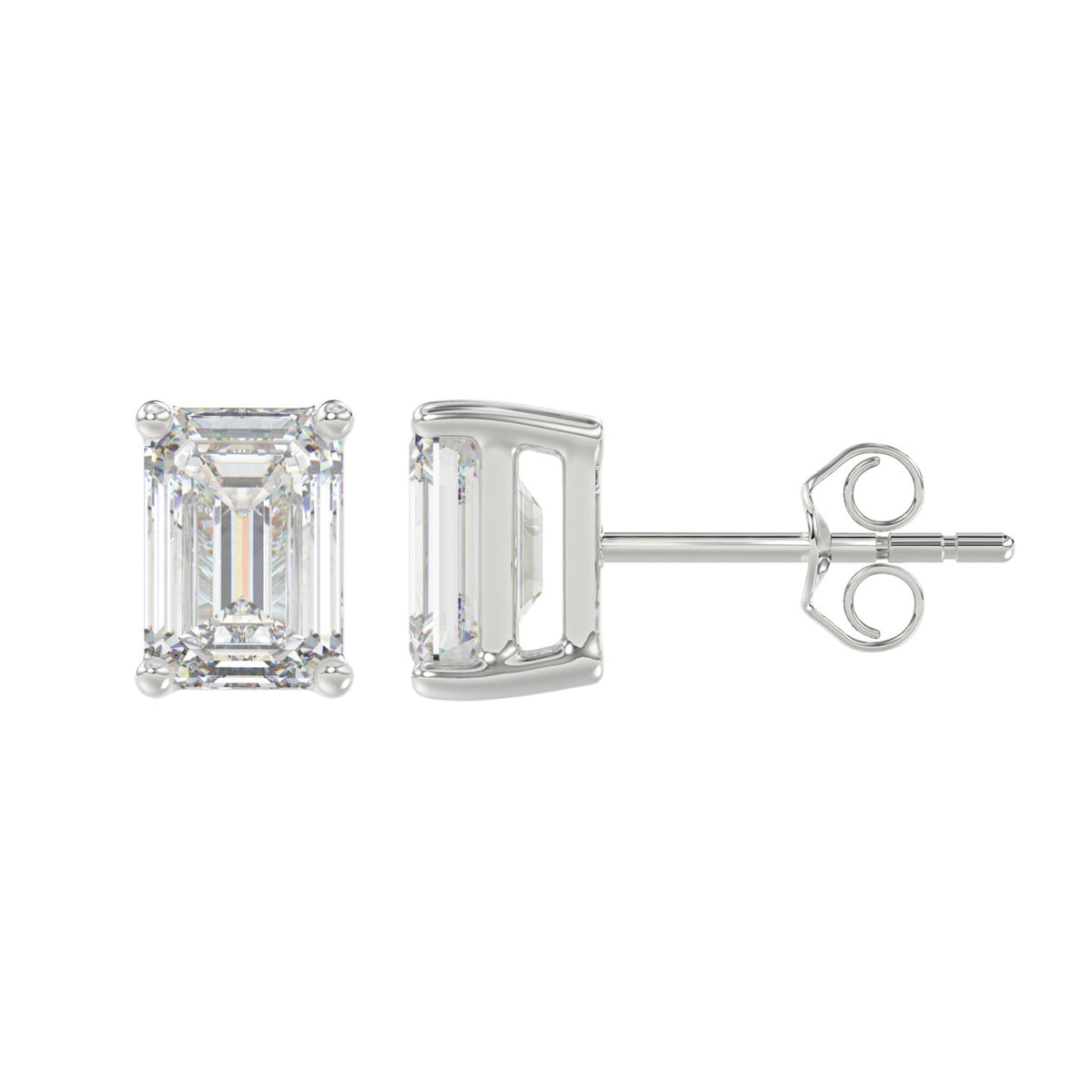 14K White Gold, flat view