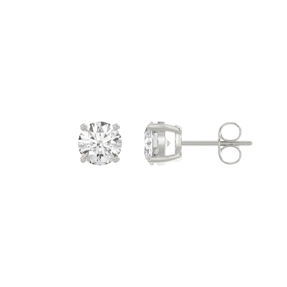 14K White Gold, flat view