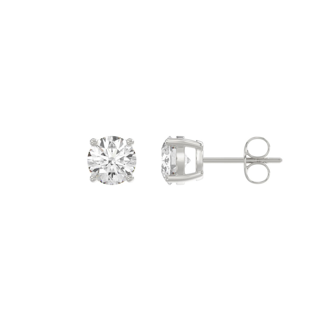 14K White Gold, flat view