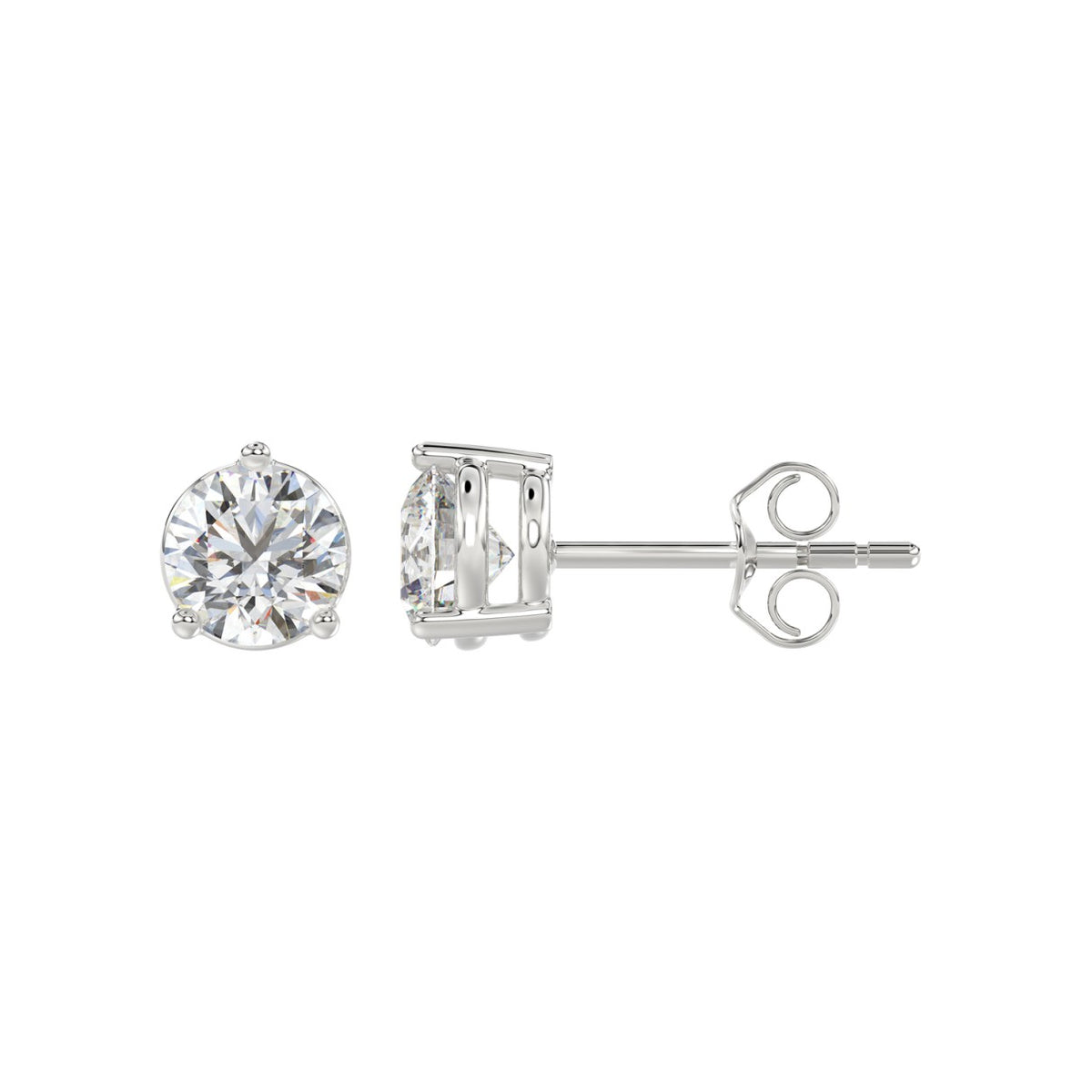 14K White Gold, flat view