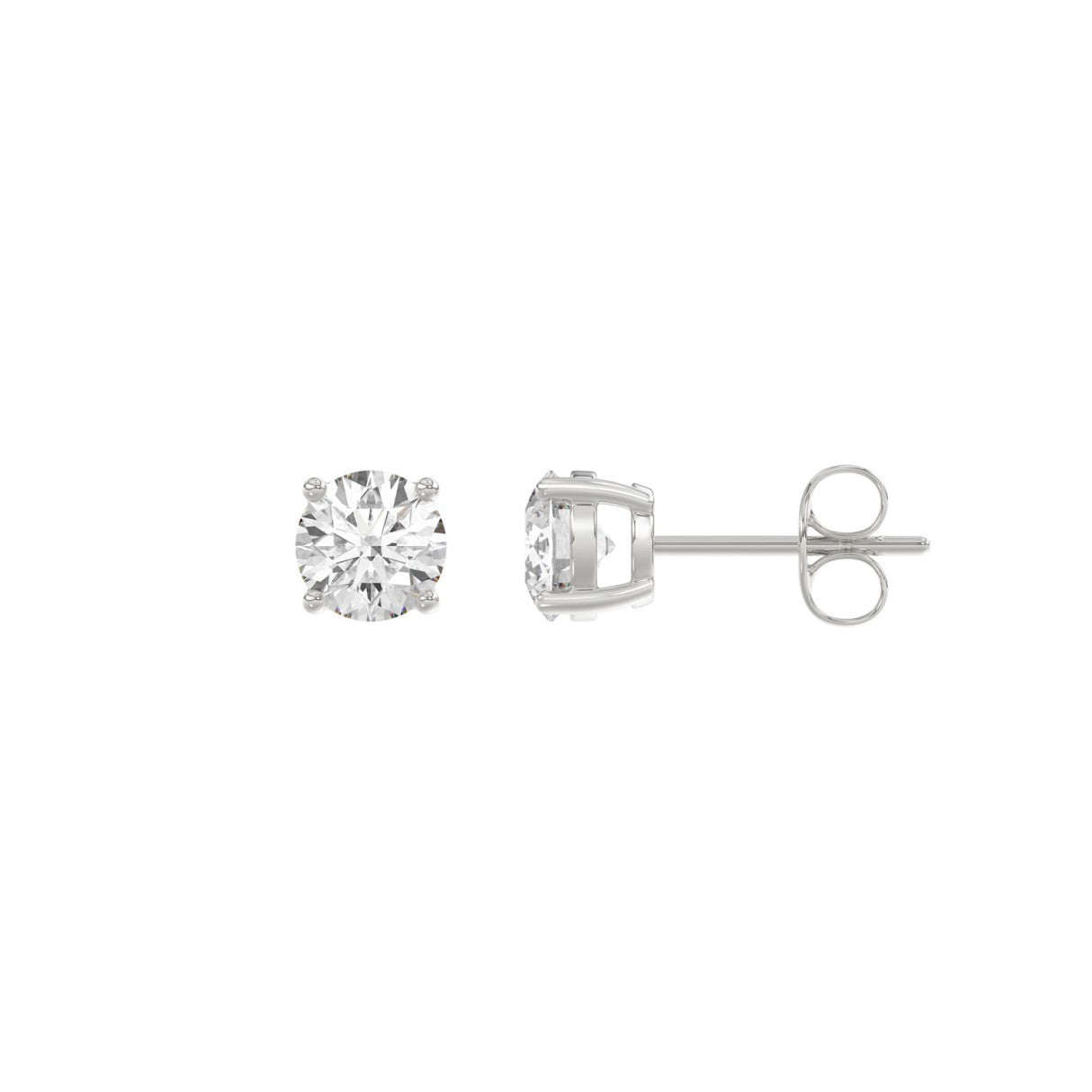 14K White Gold, flat view