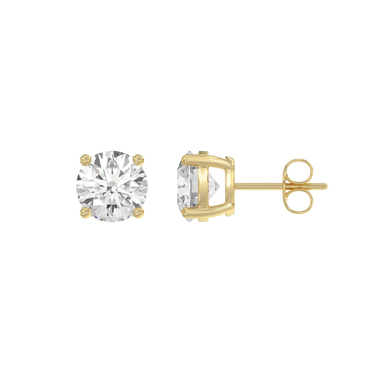 14K Yellow Gold, flat view
