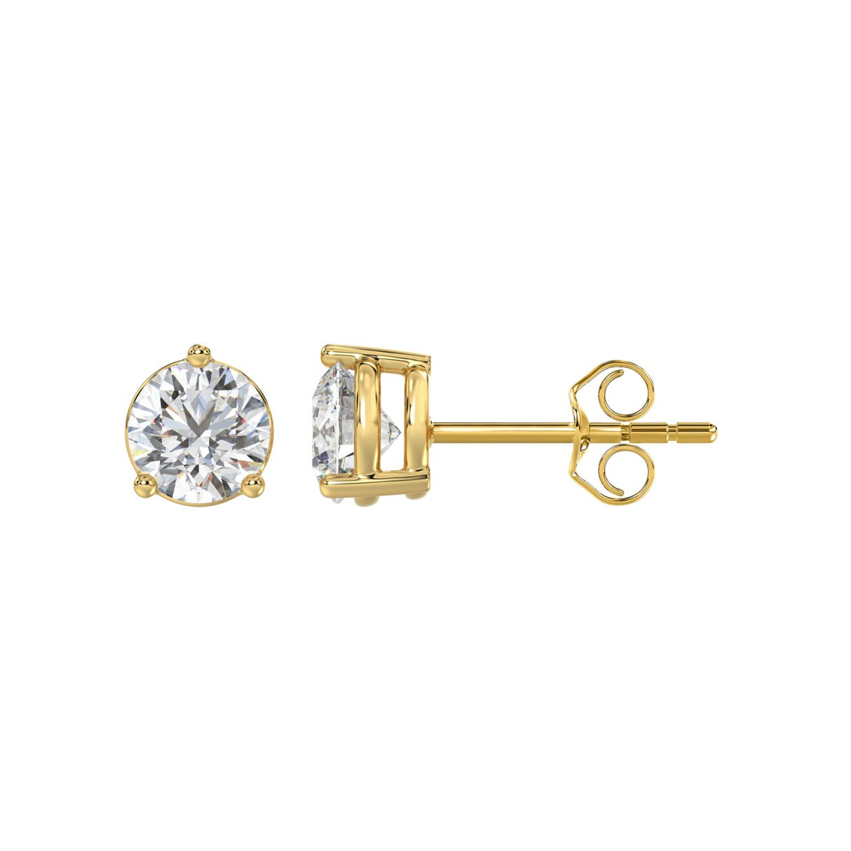 14K Yellow Gold, flat view