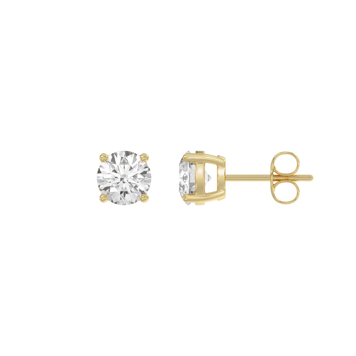 14K Yellow Gold, flat view