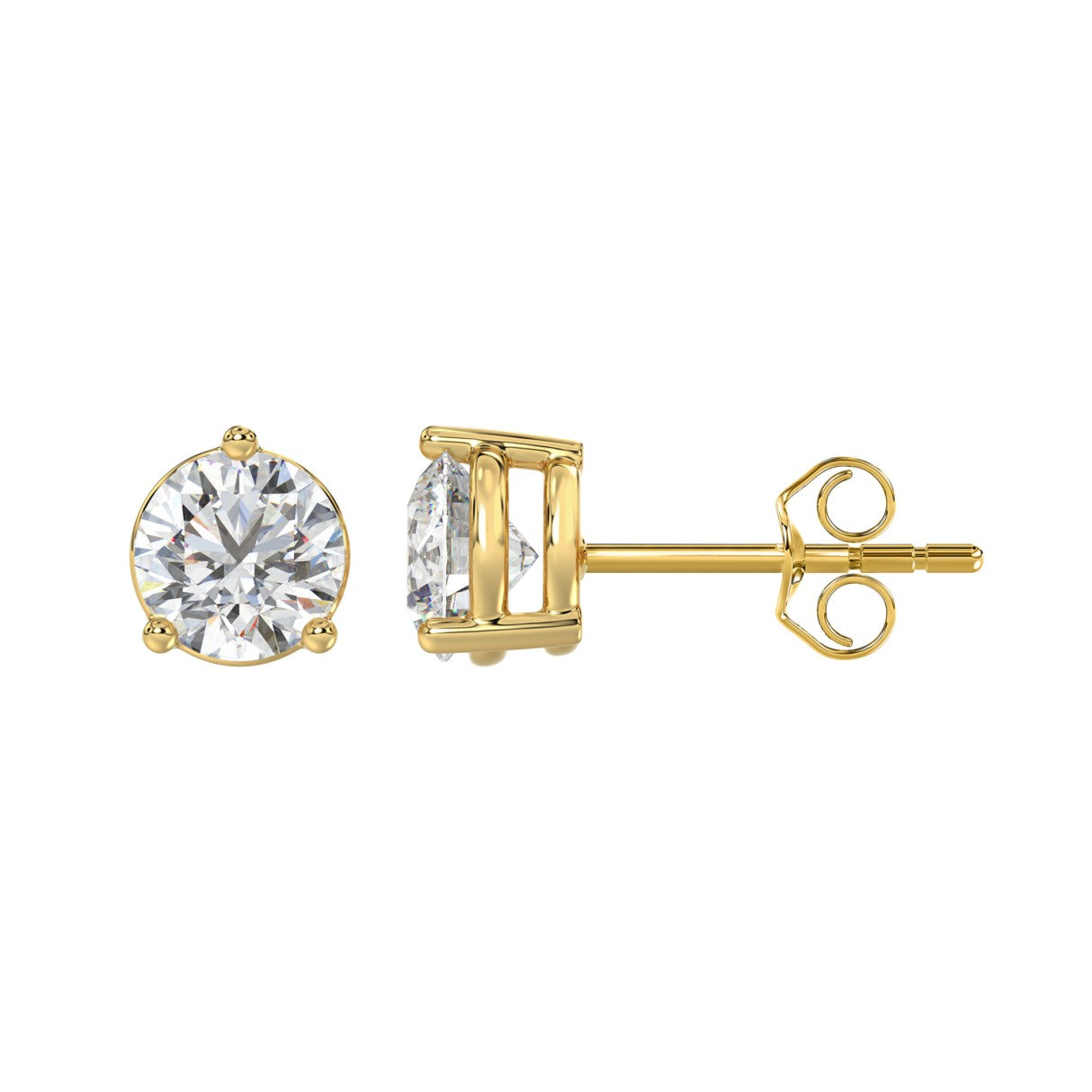 14K Yellow Gold, flat view