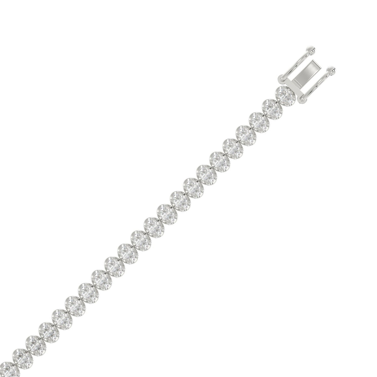 14K White Gold, flat view