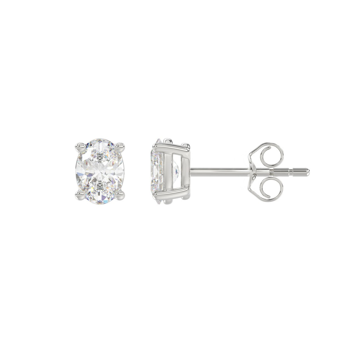 14K White Gold, flat view