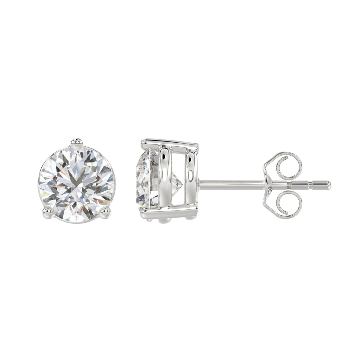14K White Gold, flat view