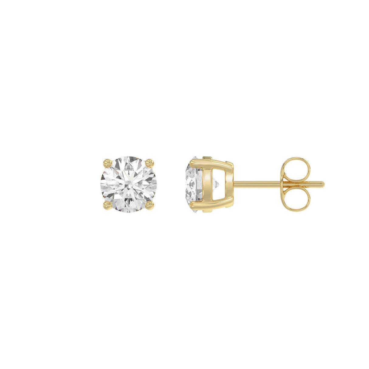 14K Yellow Gold, flat view