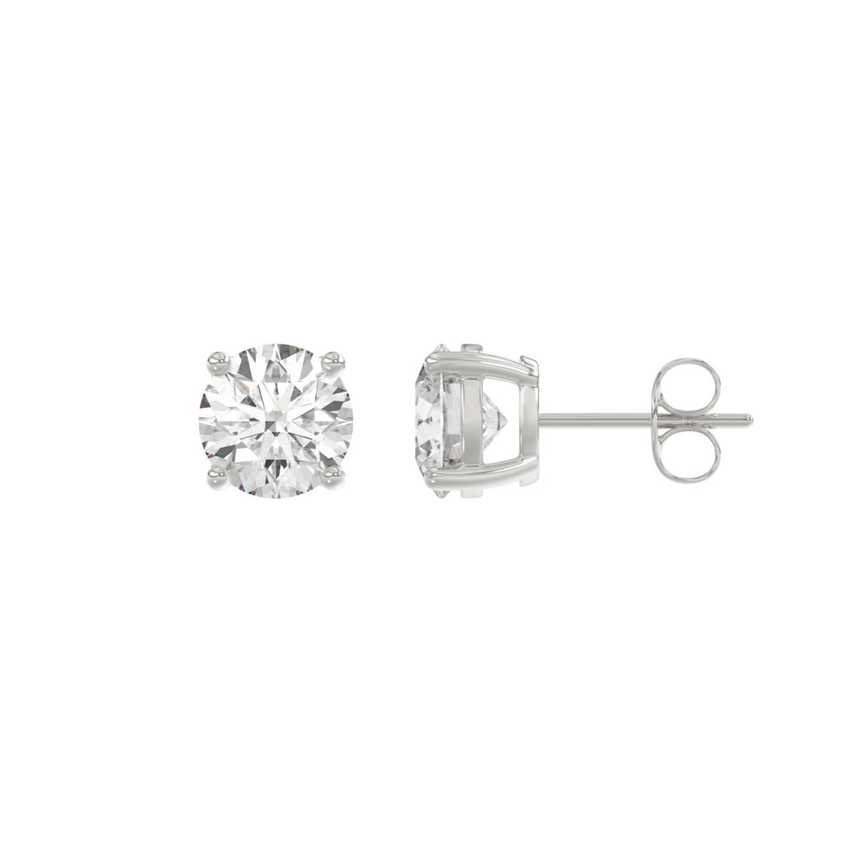14K White Gold, flat view