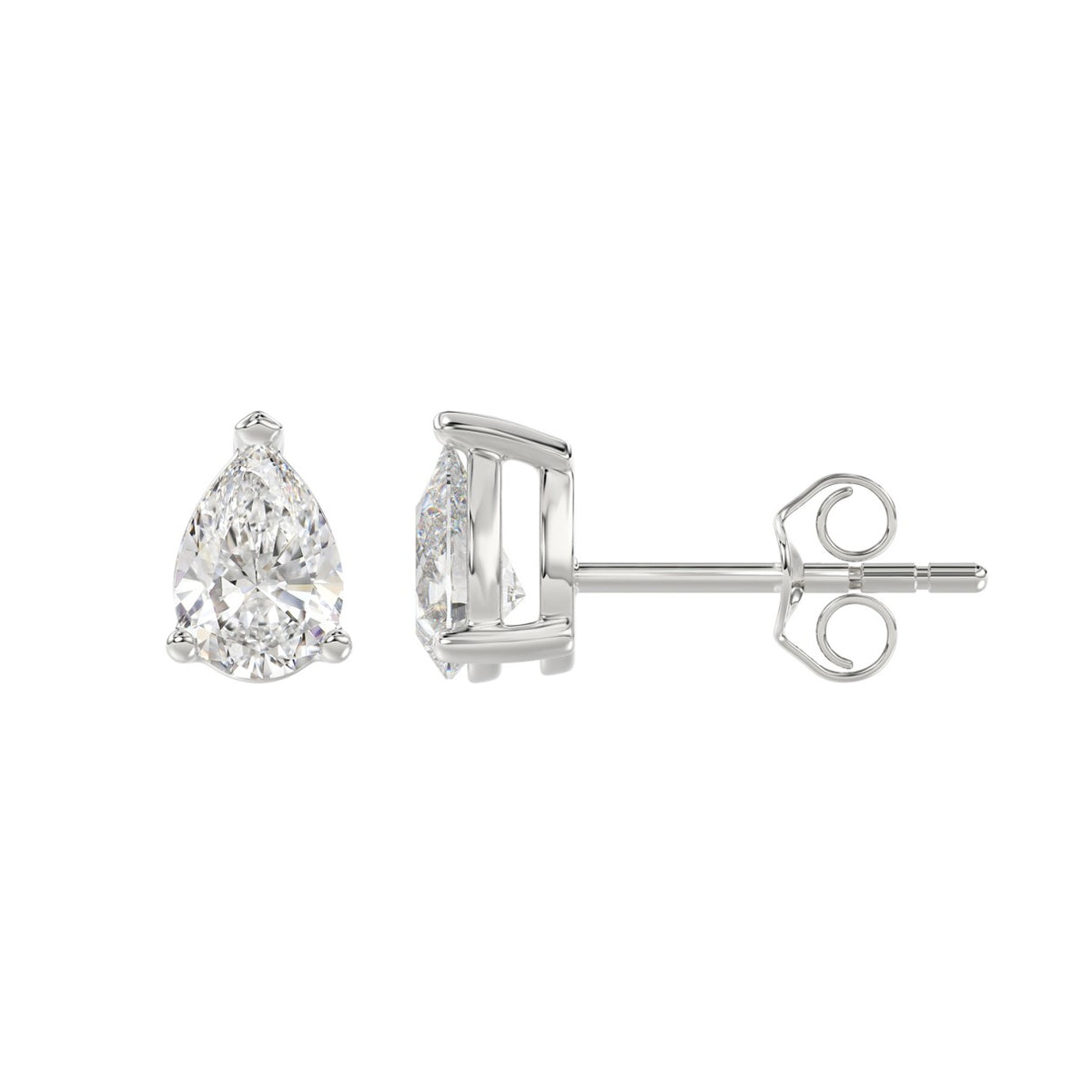 14K White Gold, flat view
