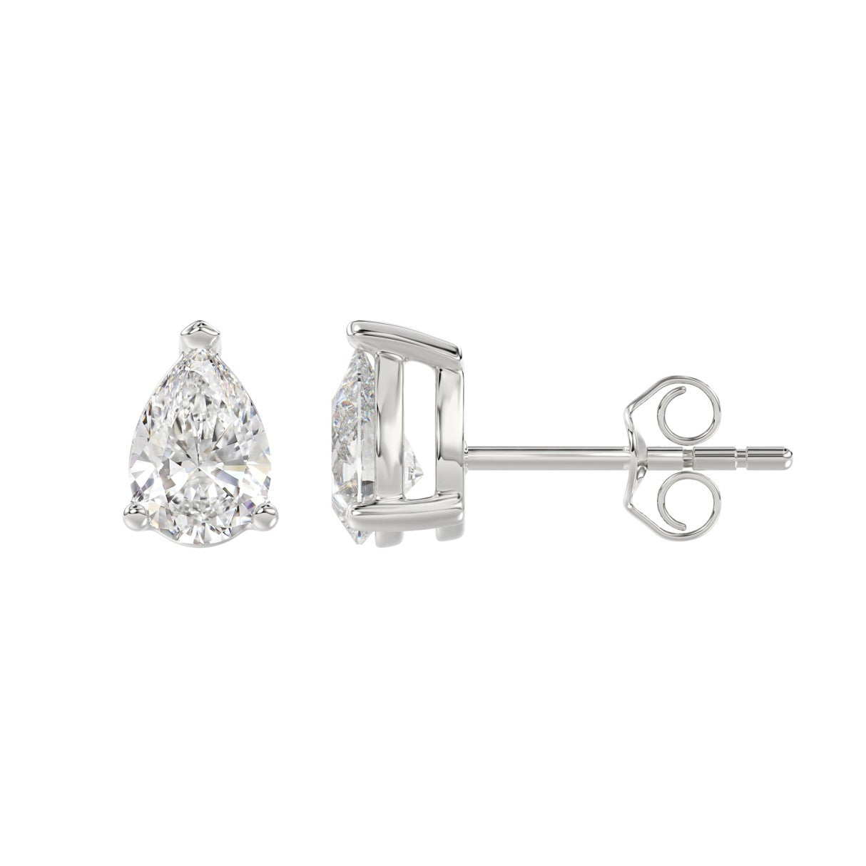 14K White Gold, flat view