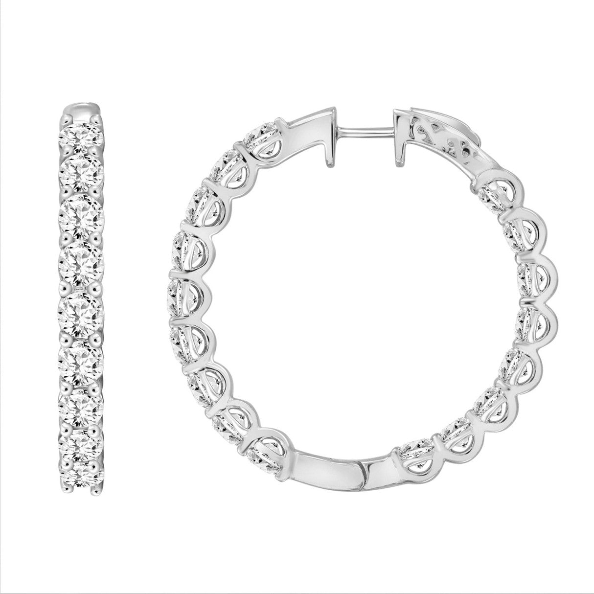 14K White Gold, flat view