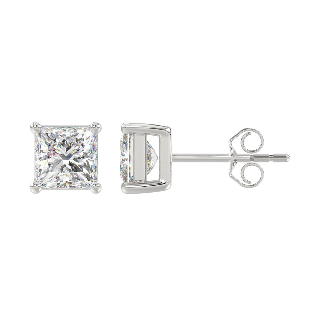 14K White Gold, flat view