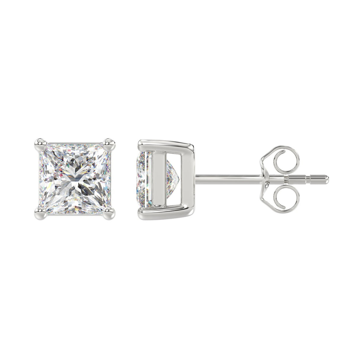 14K White Gold, flat view
