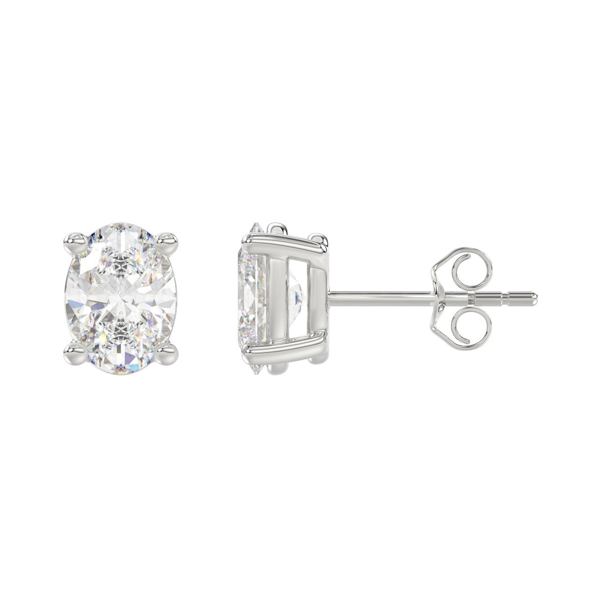 14K White Gold, flat view